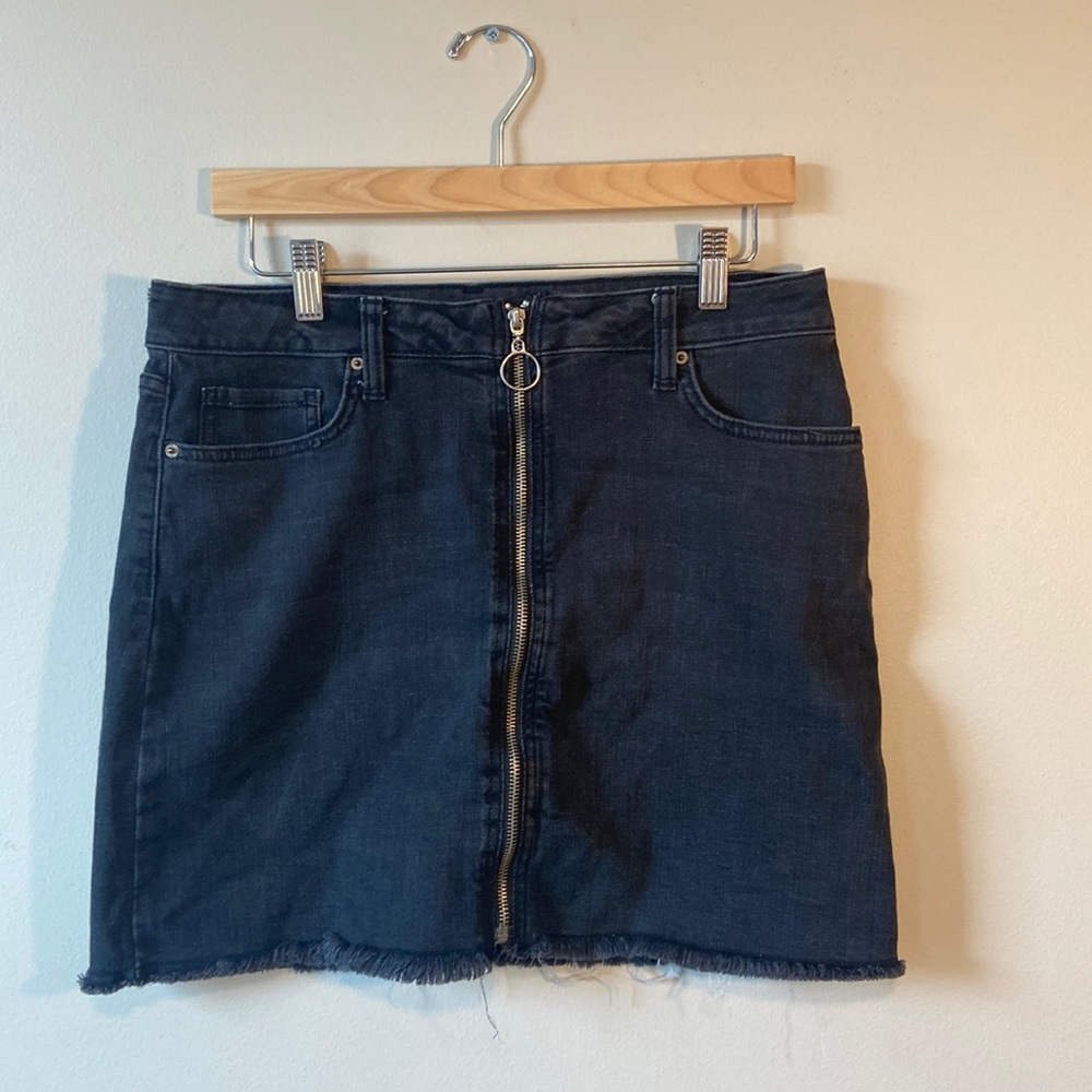 Vintage Arizona Jean Company Black Denim Jean Mini Skirt